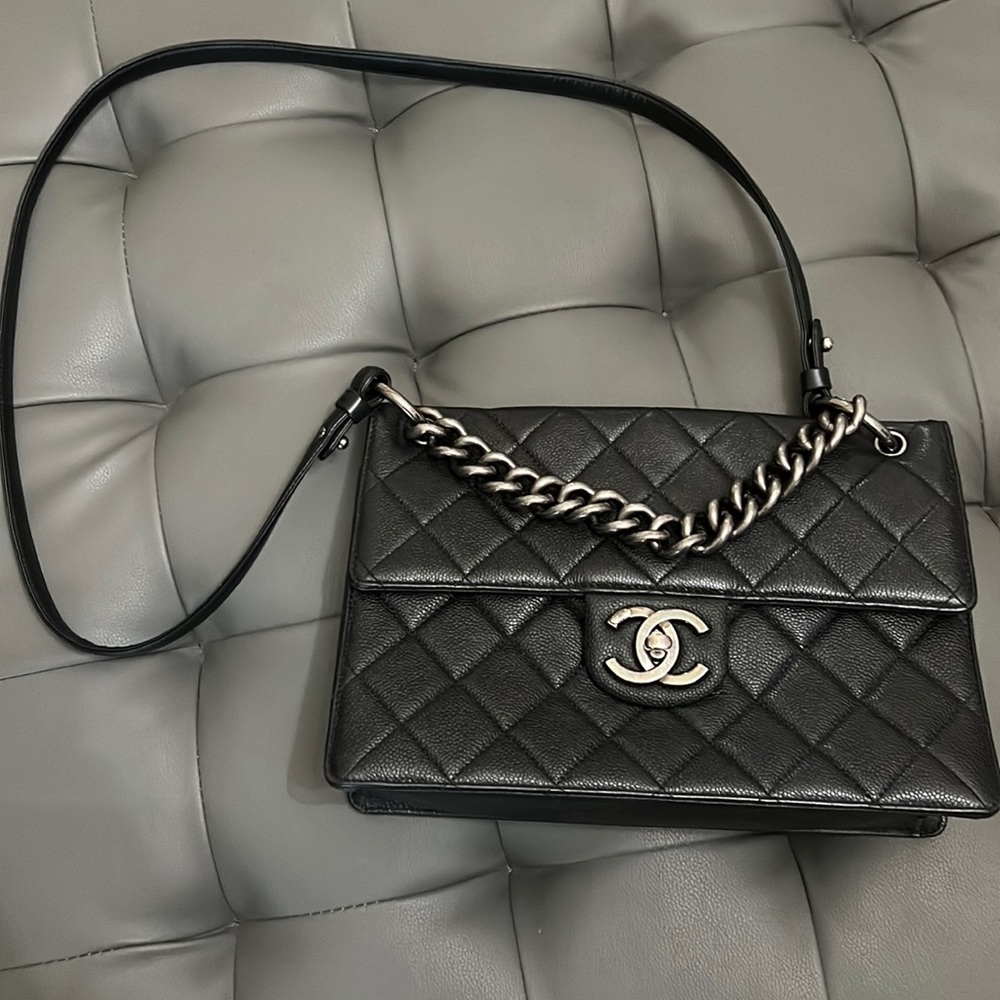 Chanel black caviar bag